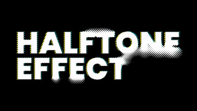 Halftone Grunge Text Deformation Effect Title