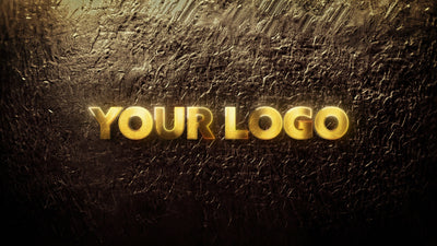 Golden Text Shine Grunge Wall Light Outline Title Intro