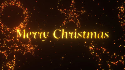 Holiday Golden Star Glitter Christmas Text Title Intro
