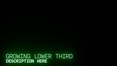 Variable Font Growing Lower Third