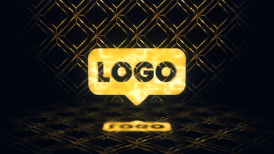 Fancy Movie Award Retro Stylish Text Golden Glow Shine Logo Reveal