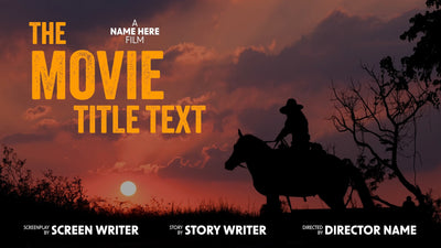 Western Cowboy Cowgirl Movie Animated Title Card Promo