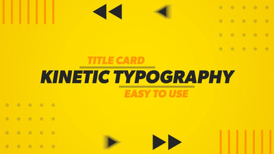 Kinetic Typography Modern Title Card Animated Variation 03