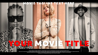 Modern Design Trendy Movie Poster Title Card Animation 01