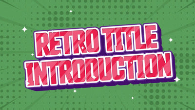 Retro Title Intro Old School Shine Blink Pop Art Text