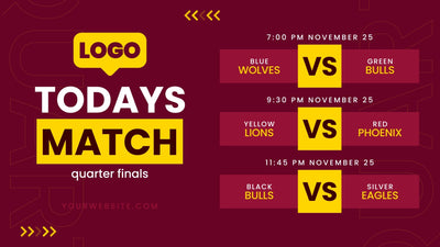 Sport Cafe Match Finals Calendar Schedule Intro Opener Overview