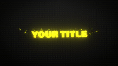 Yellow Zap Electricity Current Power Title Intro