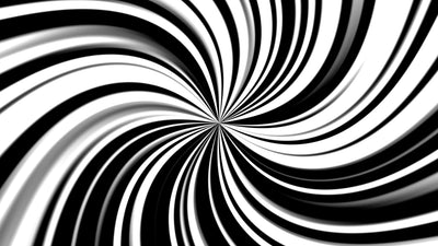 Hypnotize Rotating Black White Lines Animated Background