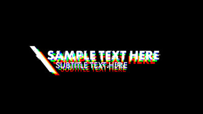 RGB Echo Glitch Lower Third Title Variation 01