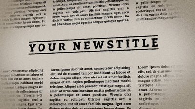 Newspaper Article Press Text Reveal Magazine Title Intro