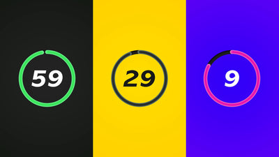 Sport Timer 60 Second Countdown Circle Animated Infographic