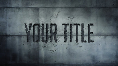 Concrete Braking Smash Text Cracking Title Intro