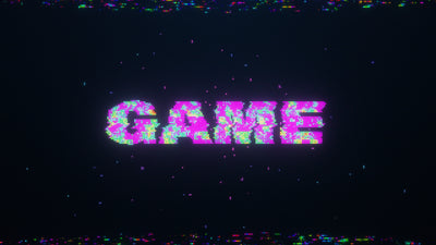 Game Over Pixels Colorful Bright Glitchy Title Intro