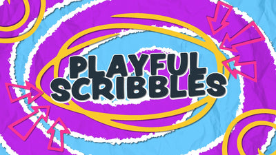 Scribble Paper Tear Drawings Fun Colorful Title 10