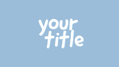Cartoon Puffy Pastel Text Title Intro