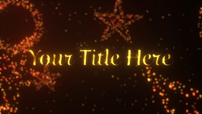 Holiday Golden Star Glitter Christmas Text Title Intro