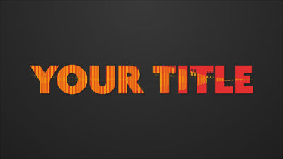 Text Split Opening Color Change Title Intro Variation