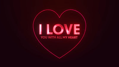 Floating Particles Heart Glow Shine Title