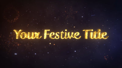 Magic Festive Christmas Glitter Particles Shiny Text Title Intro