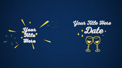 New Year Doodles Animated Emblem Collection Celebration Pack 02