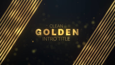 Clean Golden Text Modern Title Intro