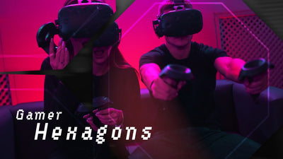 Gaming Hexagons Dynamic Slideshow Digital Blocky Intro Opener