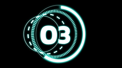 Sci-Fi Glowing 10 Second Circles HUD Countdown Logo Reveal
