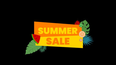 Summer Tropical Promo Stricker Sale Leaves 04