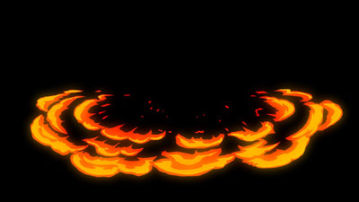Stylized Flame Fire Overlay Animated Hot 16