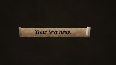 Folding Scroll Paper Old Medieval Message Title Intro Animation