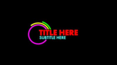 Neon Sign Glowing Color Board Variation 04