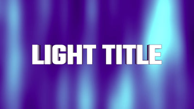Modern Style Light Title Intro Shine Bold Text