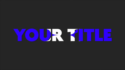 Zip Open Double Text Split Color Change Title Intro