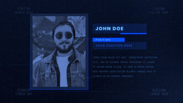 Tech Profile Display Digital Grunge Computer Screen Research Intro