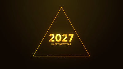 Floating Particles Triangle New Year Glow Shine Title