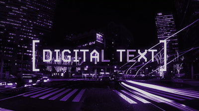 Digital Grunge Glowing CRT Old VHS Style Text Title 01