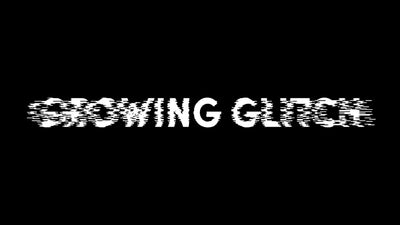 Growing Glitch Center Text Distortion Title Intro