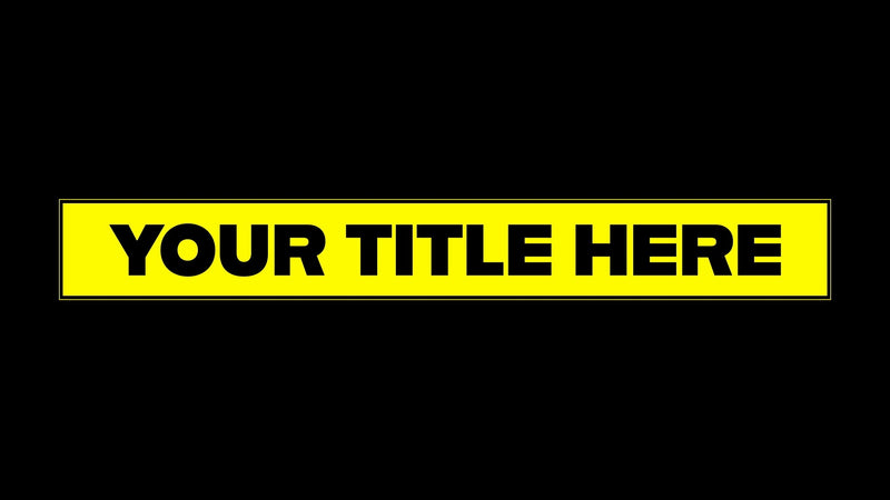 Modern Line Boxed Text Kinetic Title Lower Third