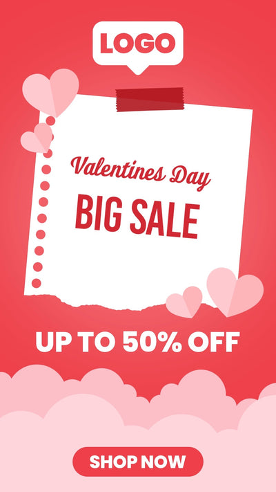 Valentine Story Promo Advertisement sale Love Pink Heart