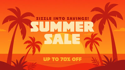 Summer Beach Palmtree Sand Sunset Sun Sale Discount Promo