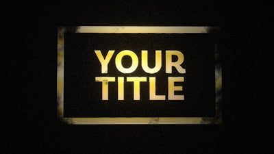 Dark Paper Texture Golden Text Border Intro