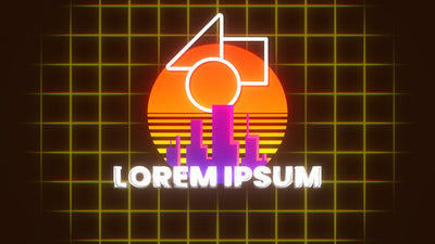 Sunrise City Horizon Old VHS Grunge Logo Reveal