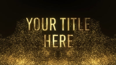 Golden Text Gold Particles Shiny Rich Title Intro