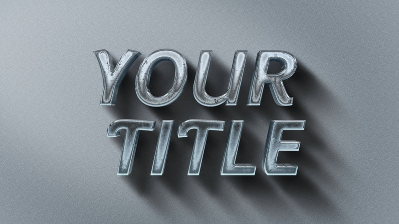 Metal Shiny Extrude Realistic Text Reflective Title Intro