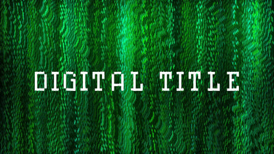 Digital Pixel Glitch Background Text Title Intro
