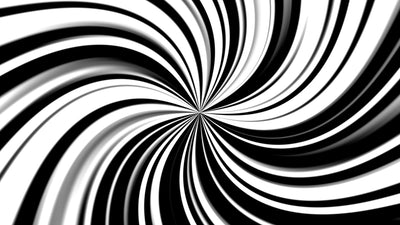Hypnotize Rotating Black White Lines Animated Background
