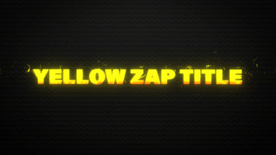 Yellow Zap Electricity Current Power Title Intro