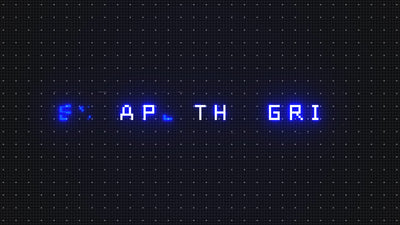 Glow Glitch Grid Dots Text Reveal Digital Computer Distortion Title
