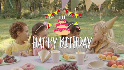 Animated Scribble Intro Happy Birthday Kids