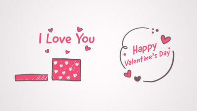 Scribble Valentine Love Emblems Animated Titles Bundle 01